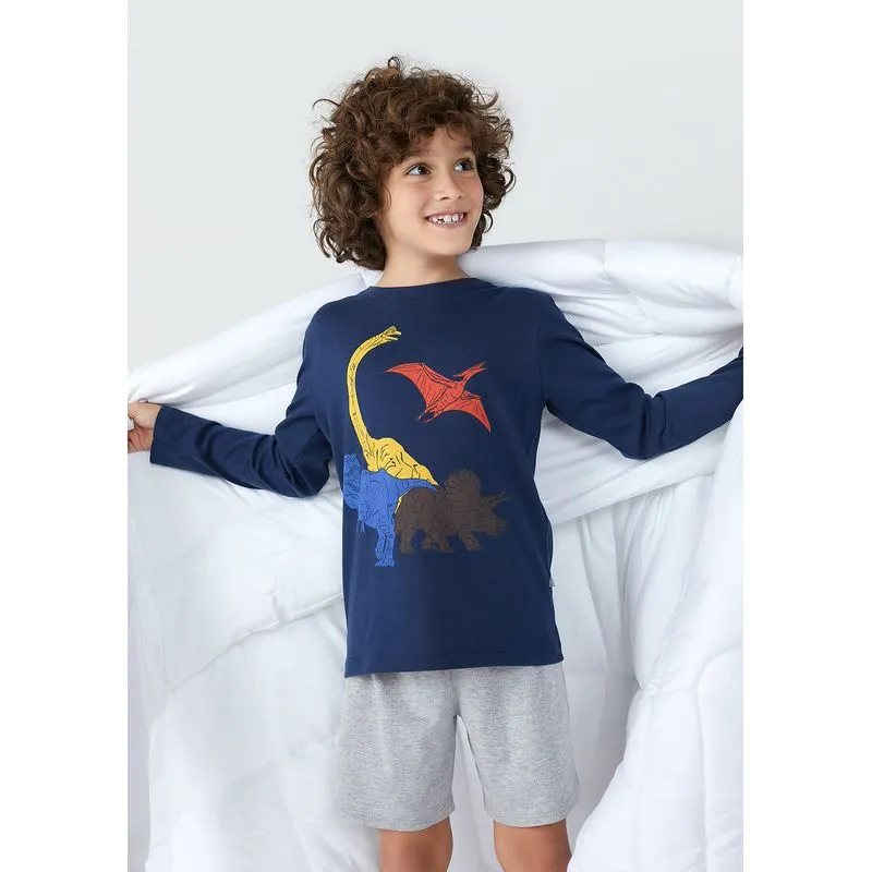 Pijama Triplex Infantil Menino Com Estampa - Azul 010