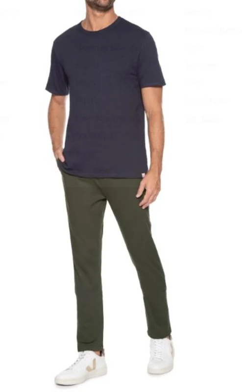 Calça Hering Taper Em Sarja Peletizada Masculina - Verde 52
