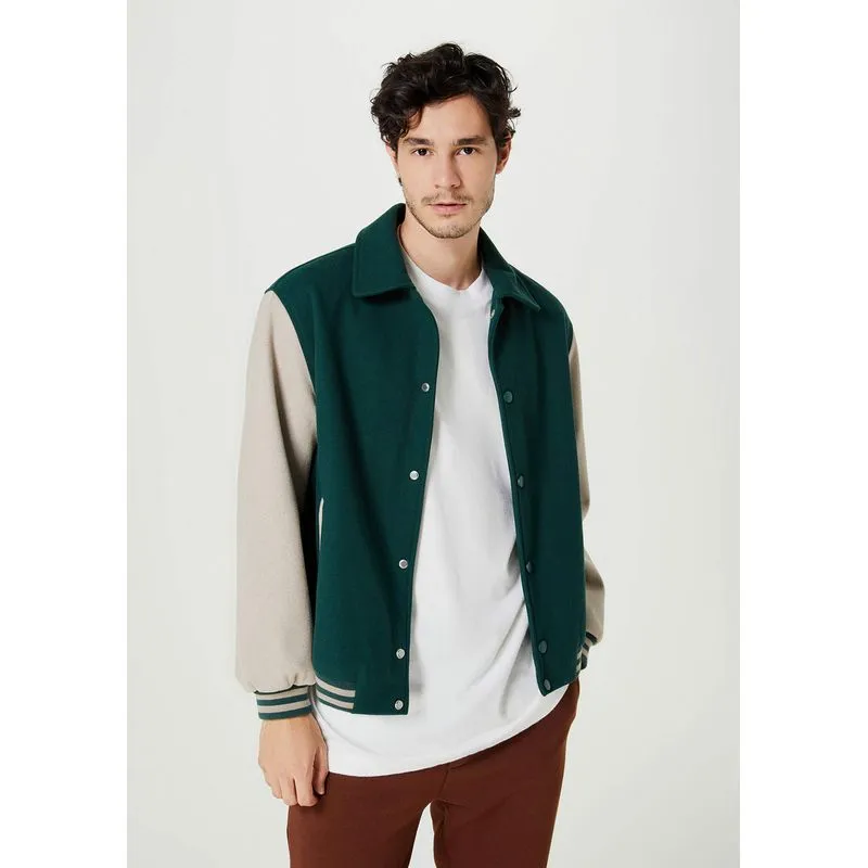 Jaqueta Masculina Bomber College - Verde M