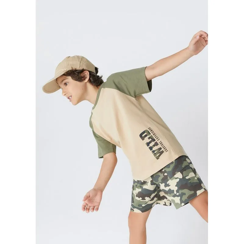 Conjunto Infantil Menino Estampado Em Moletom - Verde 016