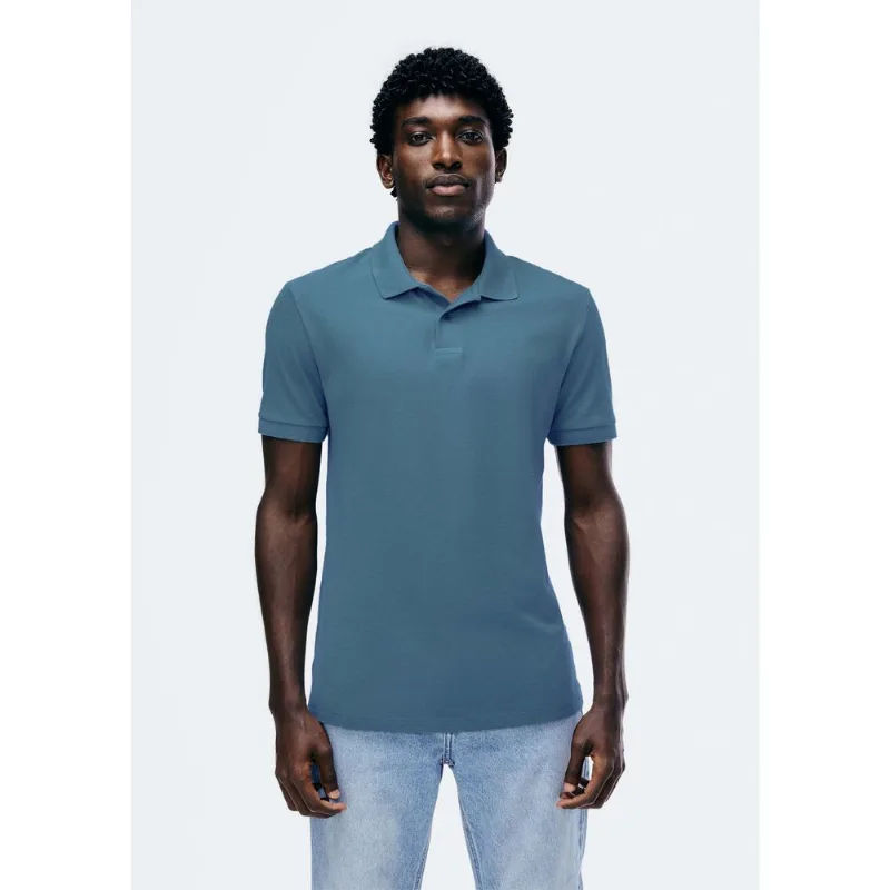 Camisa Polo Básica Masculina Em Piquet - Azul M