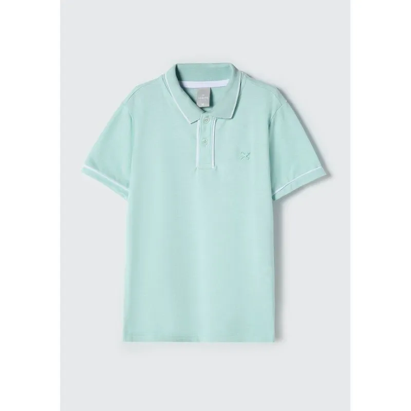 Camisa Polo Básica Infantil Menino Em Algodão Hering Kids - Verde 014