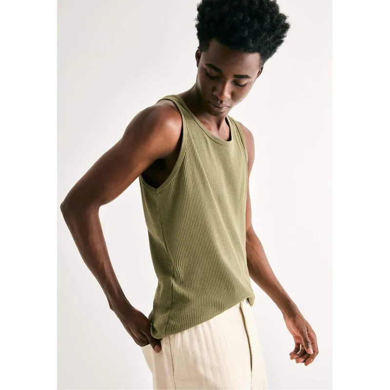 Regata Básica Masculina Slim Em Ribana - Verde G