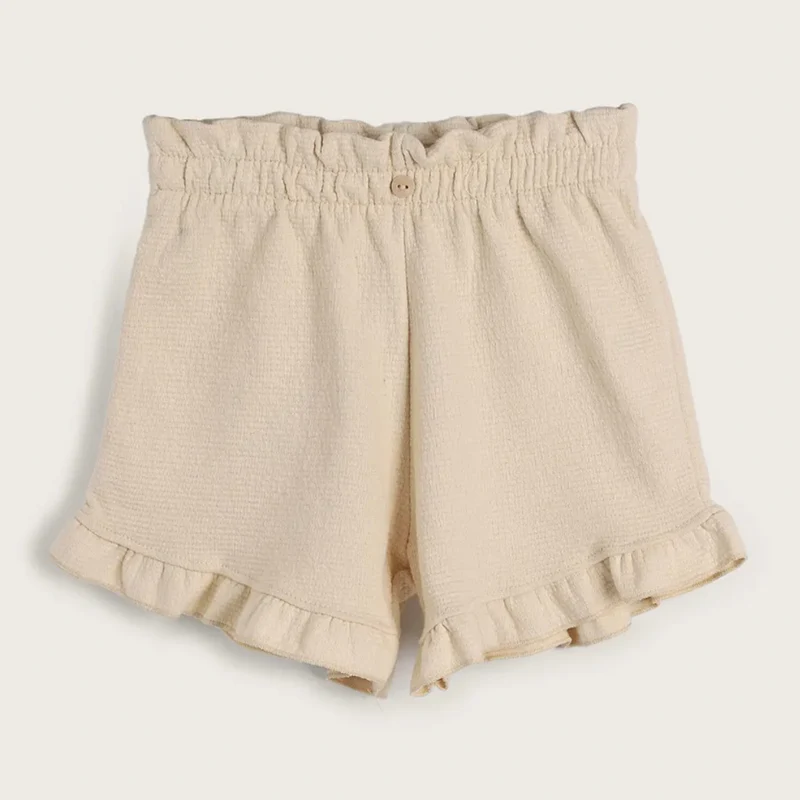 Shorts Texturizado Bege Hering Infantil - Menina 03 / Menina