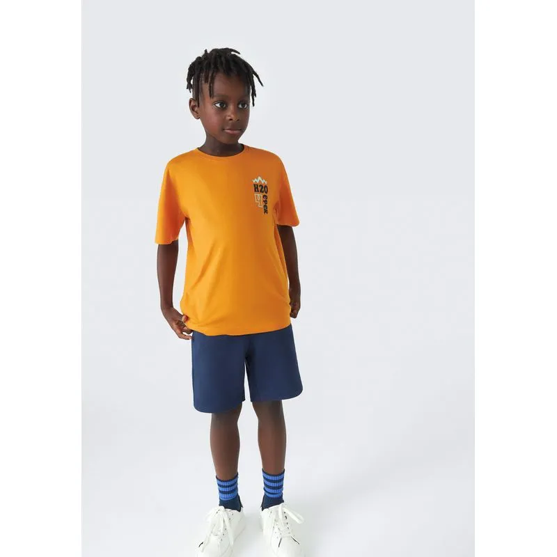 Conjunto Infantil Menino Curto Em Moletinho - Amarelo 003