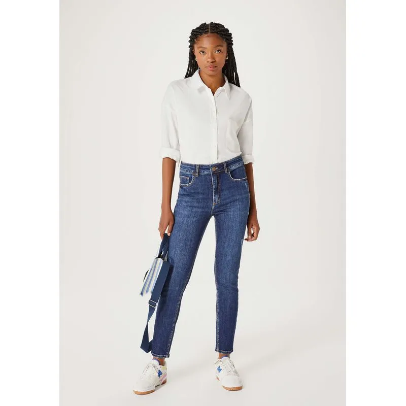 Camisa Feminina Alongada Em Algodão - Off white P