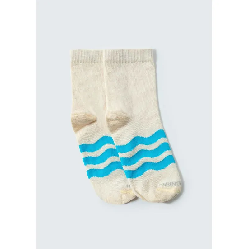 Meia Infantil Unissex Cano Médio Hering Kids - Off white XG