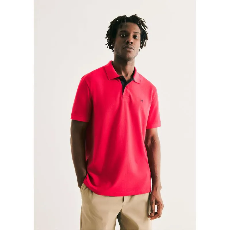 Camisa Polo Básica Masculina Em Piquet Com Bordado - Vermelho XXG