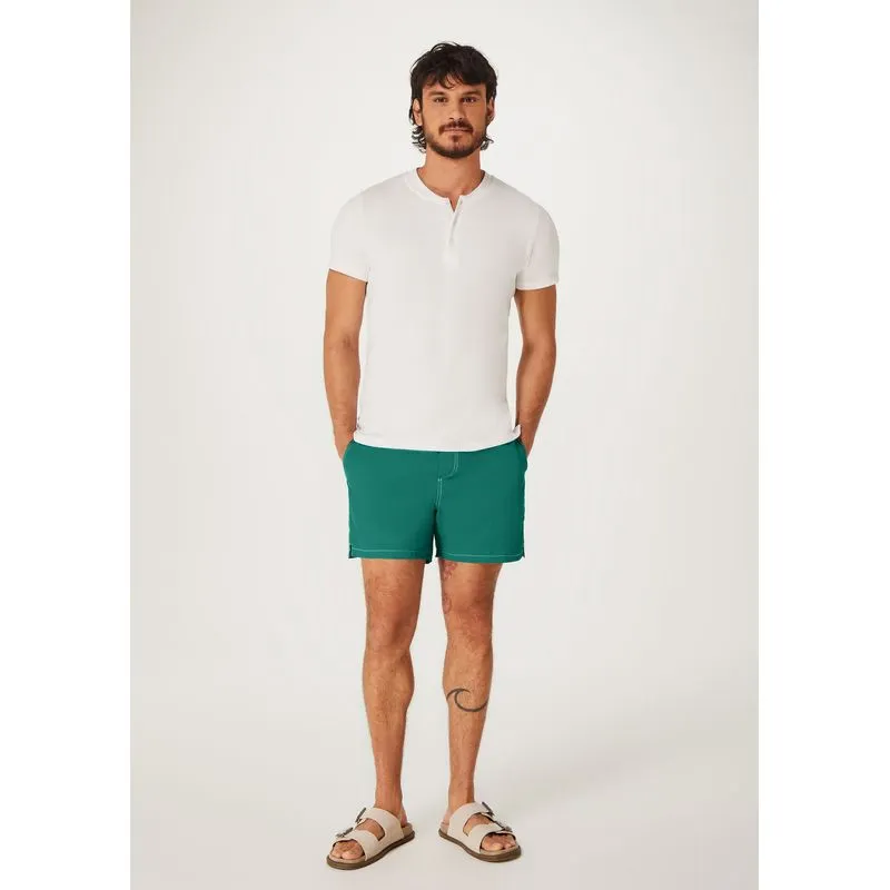 Shorts Praia Masculino Em Poliamida Com Sunga Interna - Verde XG