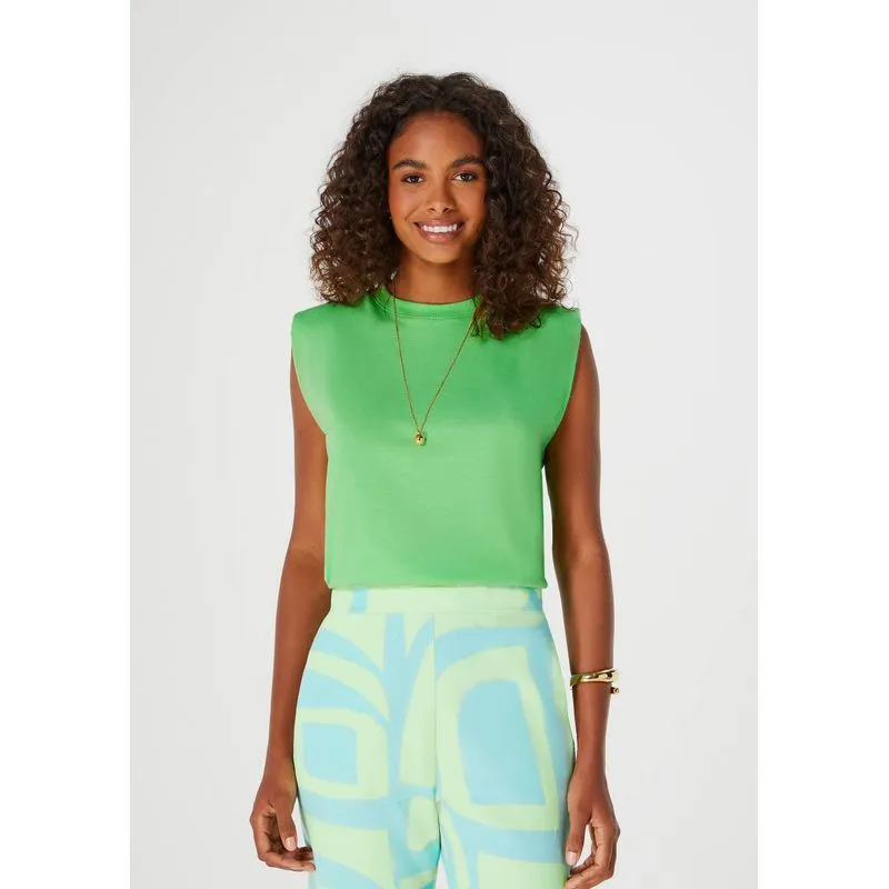 Regata Básica Feminina Muscle Tee - Verde XG
