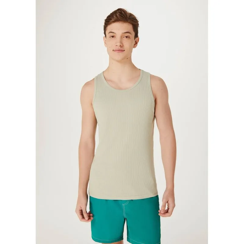 Regata Básica Masculina Slim Em Ribana - Verde G