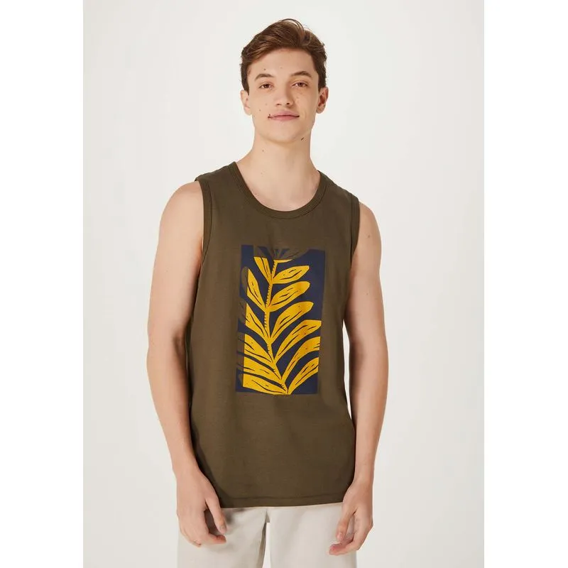 Regata Básica Masculina Com Estampa - Verde G