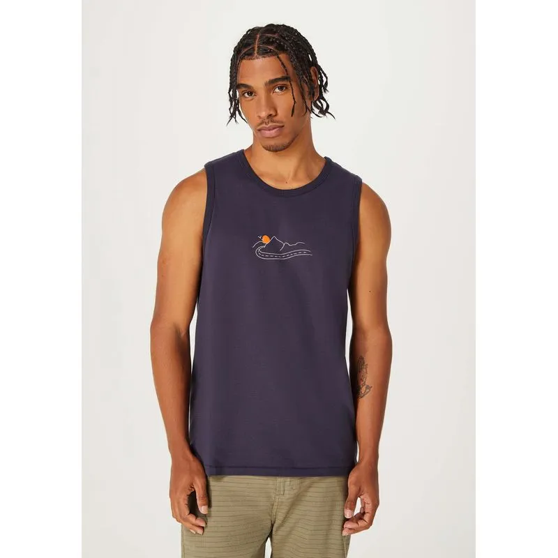 Regata Básica Masculina Com Estampa - Azul G