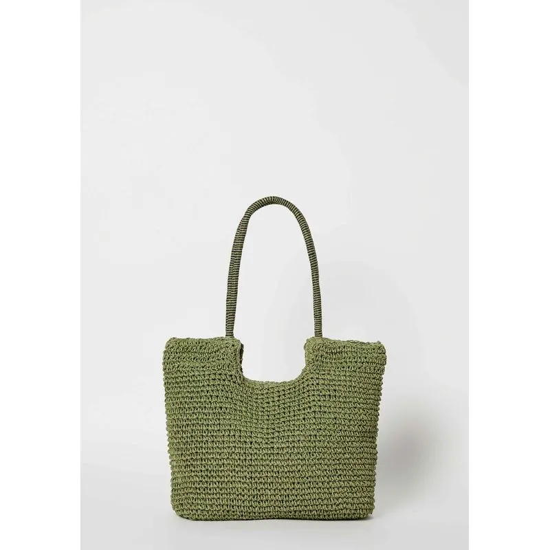 Bolsa Média Feminina Trançada - Verde UNI