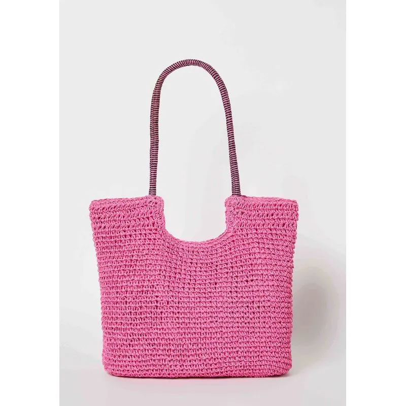 Bolsa Média Feminina Trançada - Rosa UNI