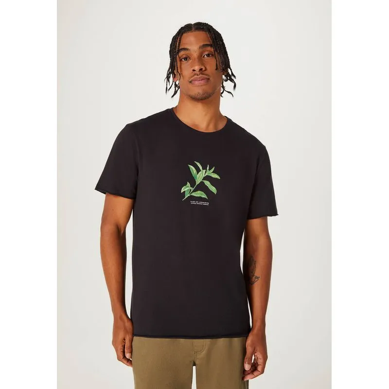 Camiseta Masculina Manga Curta Com Estampa - Preto M