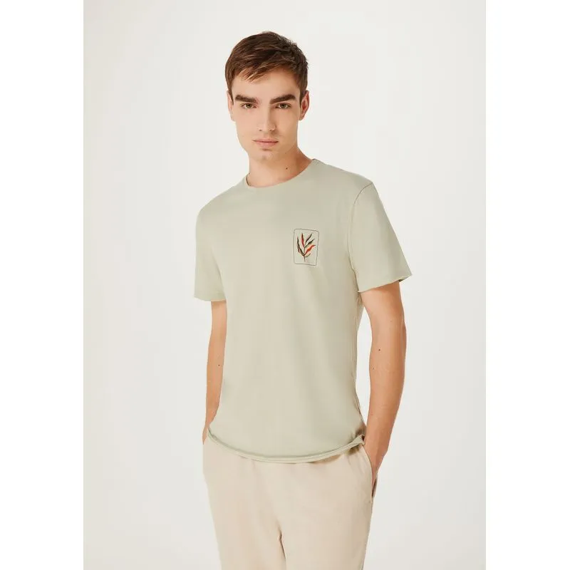 Camiseta Masculina Manga Curta Com Estampa - Verde XG