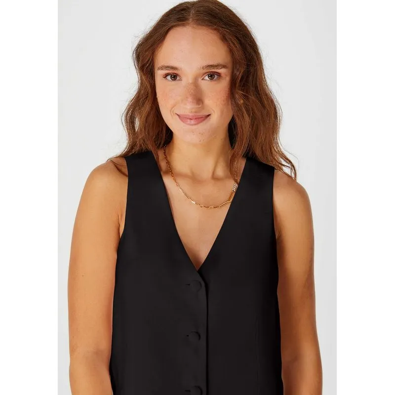 Colete Feminino Em Alfaiataria - Preto XP