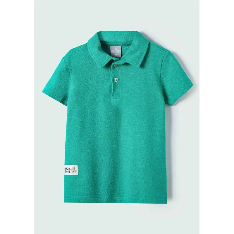 Camisa Polo Infantil Menino Toddler Texturizada - Verde 004