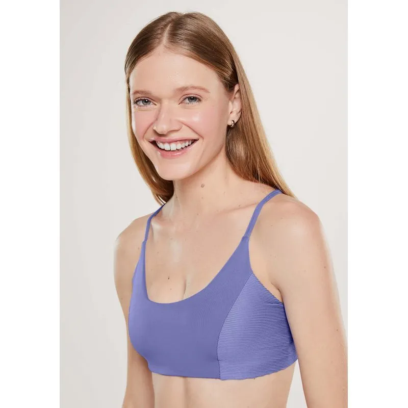 Top Esportivo Feminino Alças Finas Proteção UV 50+ - Roxo G