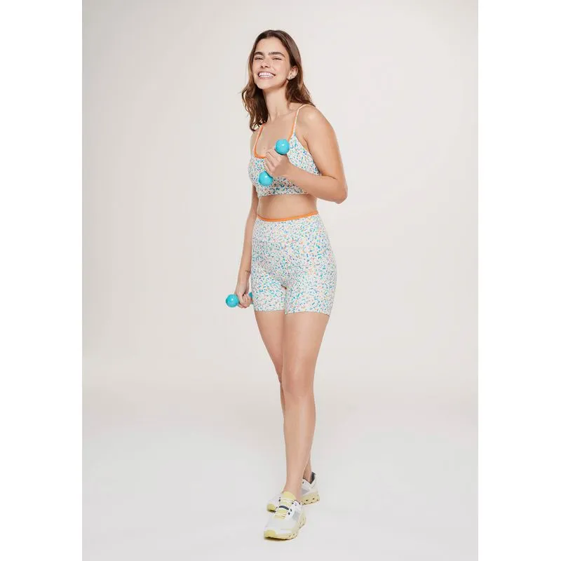 Bermuda Esportiva Feminina Estampada Proteção UV 50+ - Laranja G