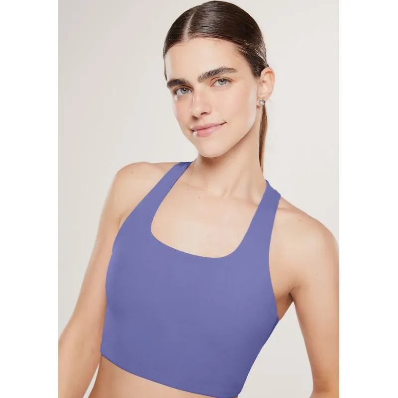 Top Esportivo Feminino Hero Com Fio LYCRA® - Roxo XG