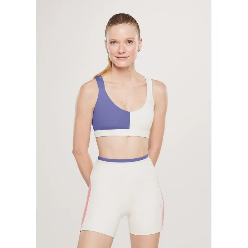 Top Esportivo Feminino Proteção UV 50+ Com Fio Lycra - Off white P