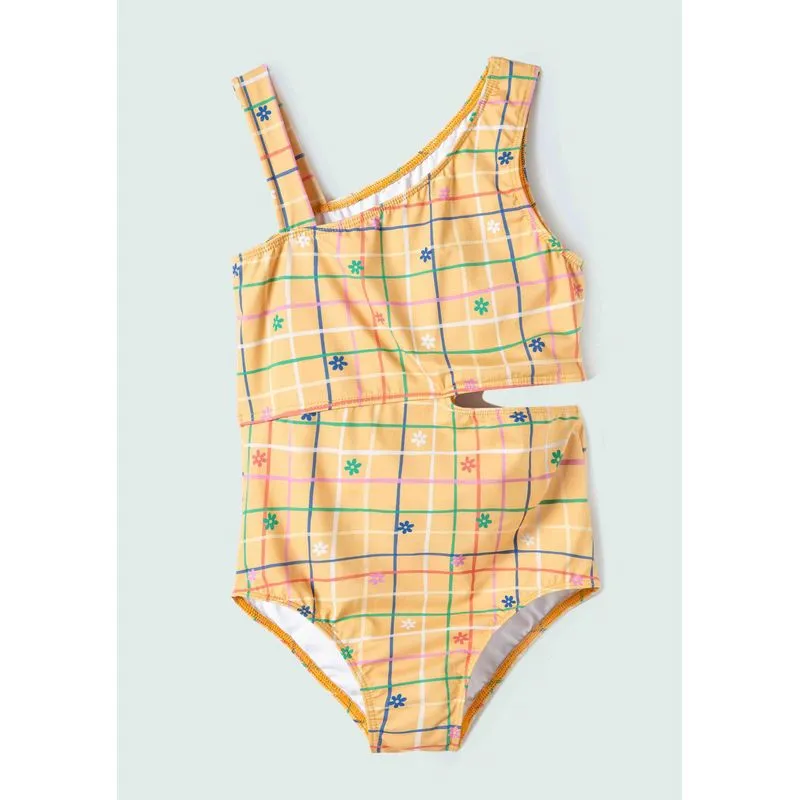 Maiô Infantil Tradicional Com Estampa - Amarelo 008