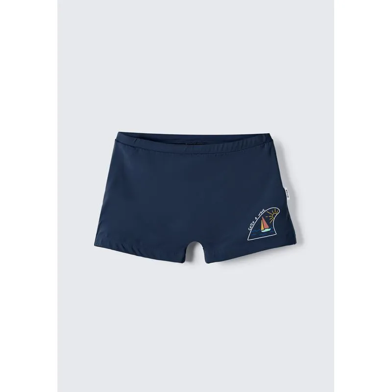 Sunga Infantil Boxer Com Estampa - Azul 008