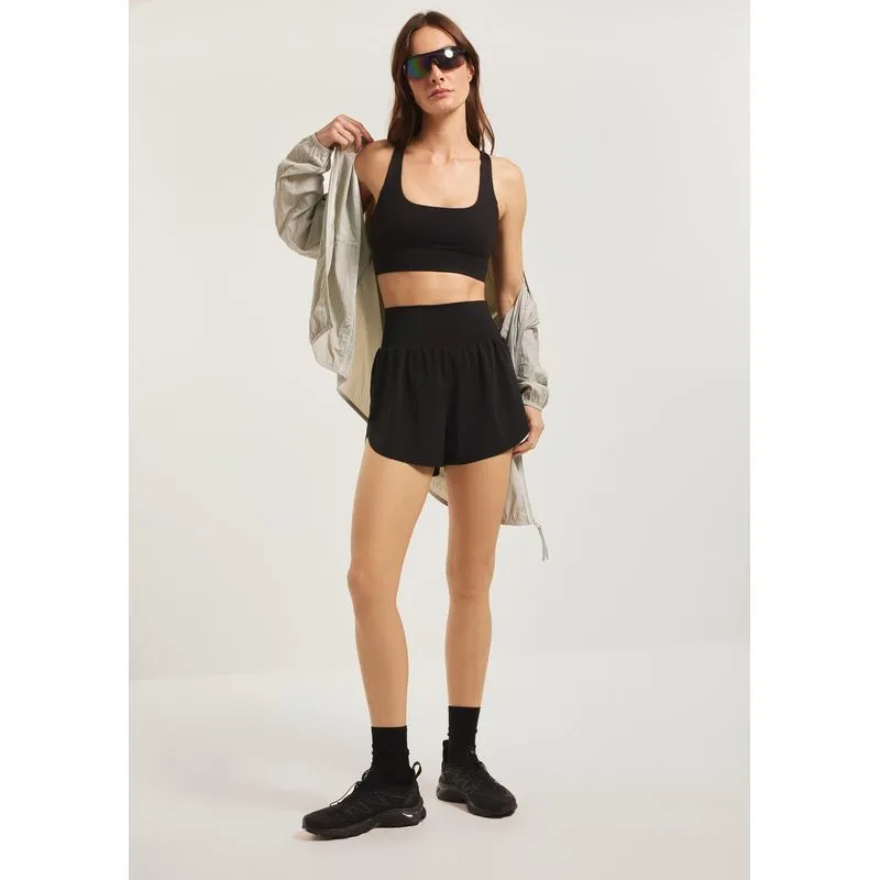 Shorts Esportivo Feminino Secagem Rápida - Preto XP