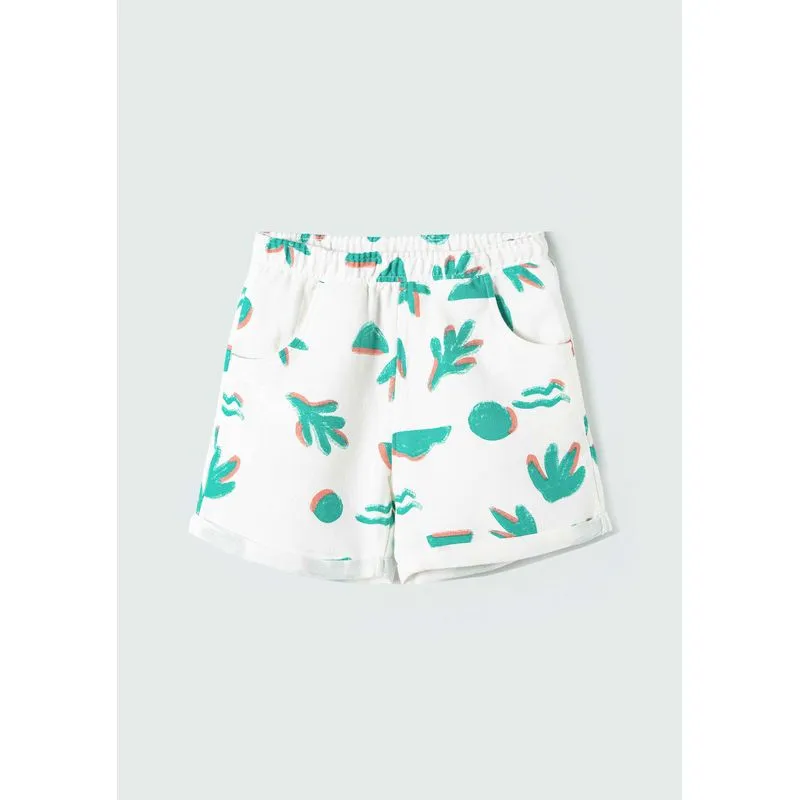 Shorts Infantil Menino Toddler Estampado Regular - Off white 001