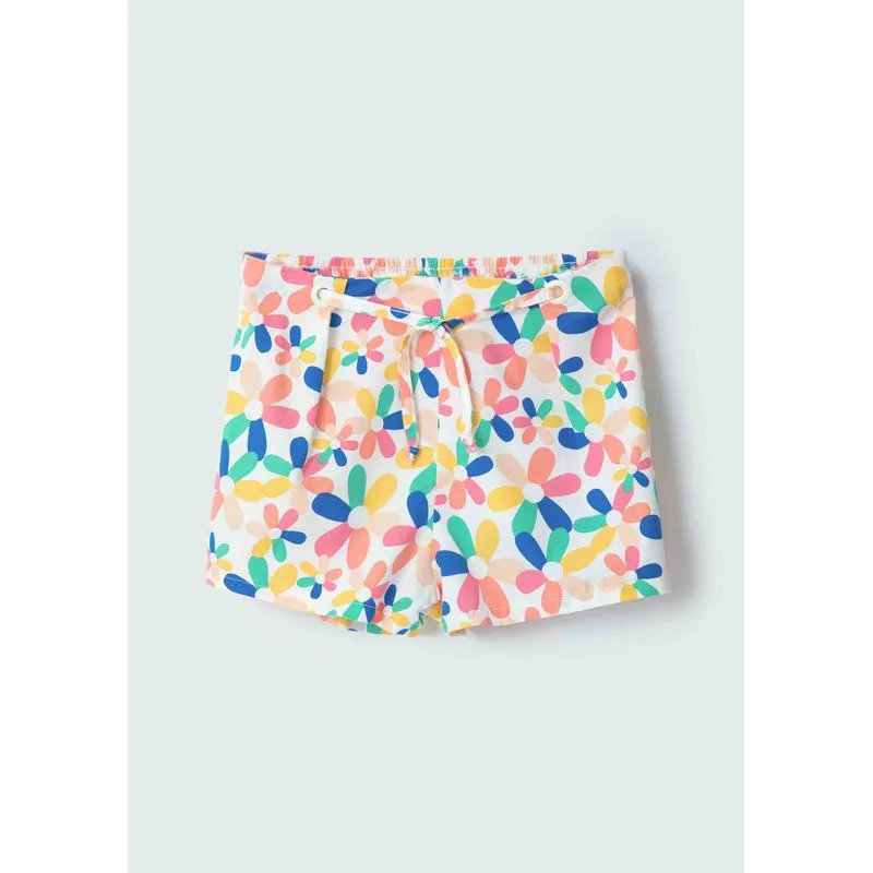 Shorts Infantil Menina Toddler Floral - Rosa 001