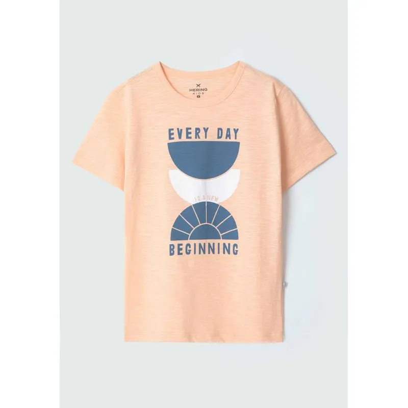 Camiseta Infantil Menino Estampada Flamê - Laranja 010