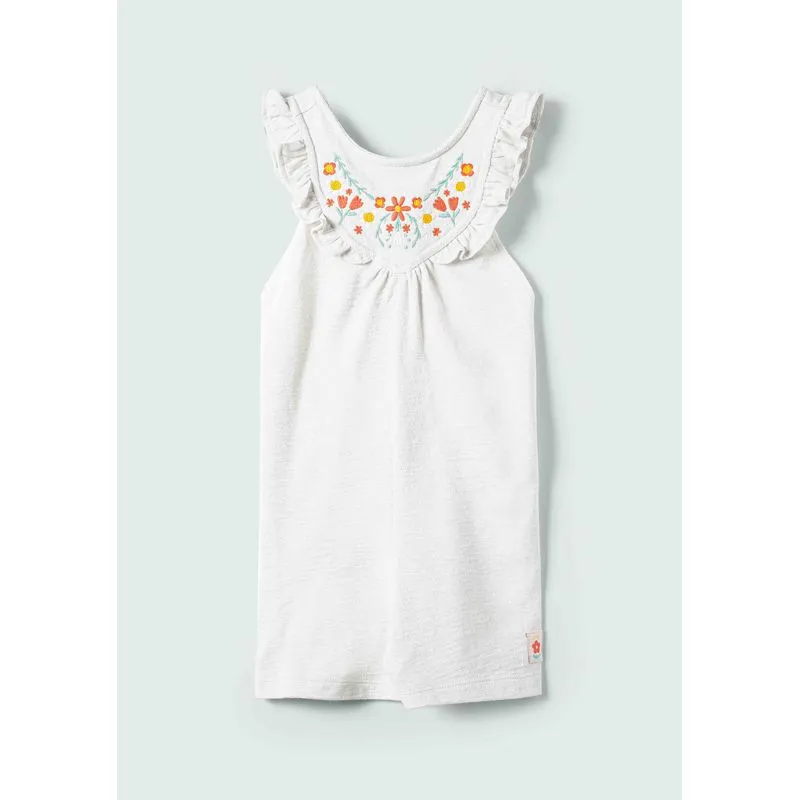 Macaquinho Infantil Menina Toddler Bordado - Off white 002