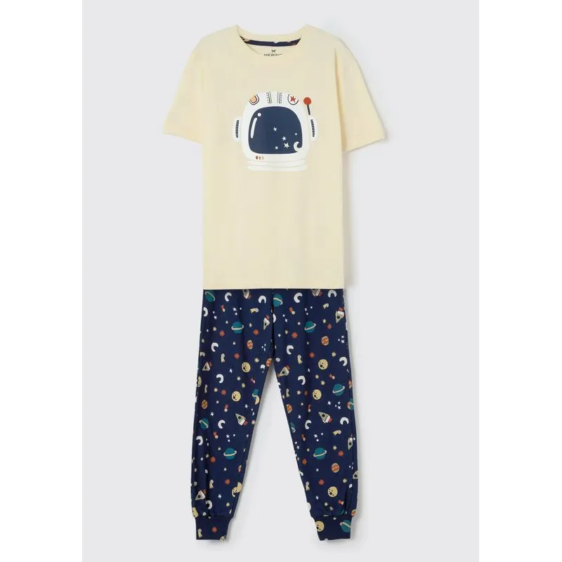 Pijama Infantil Menino Estampado - Amarelo 002