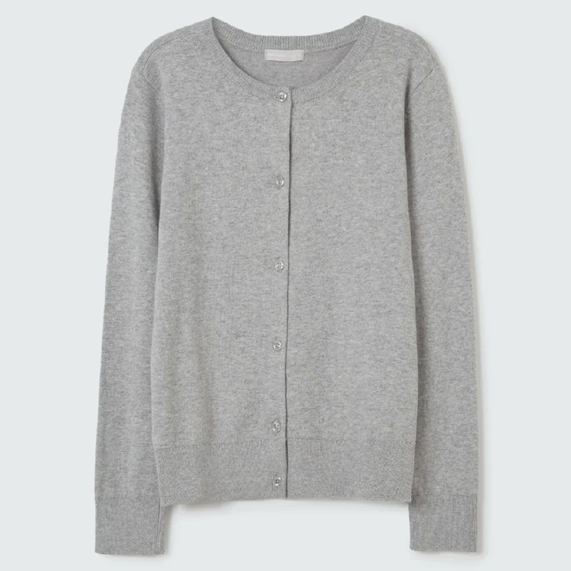 Cardigan em Tricort Mescla Hering Infantil - Feminino 14 / Menina