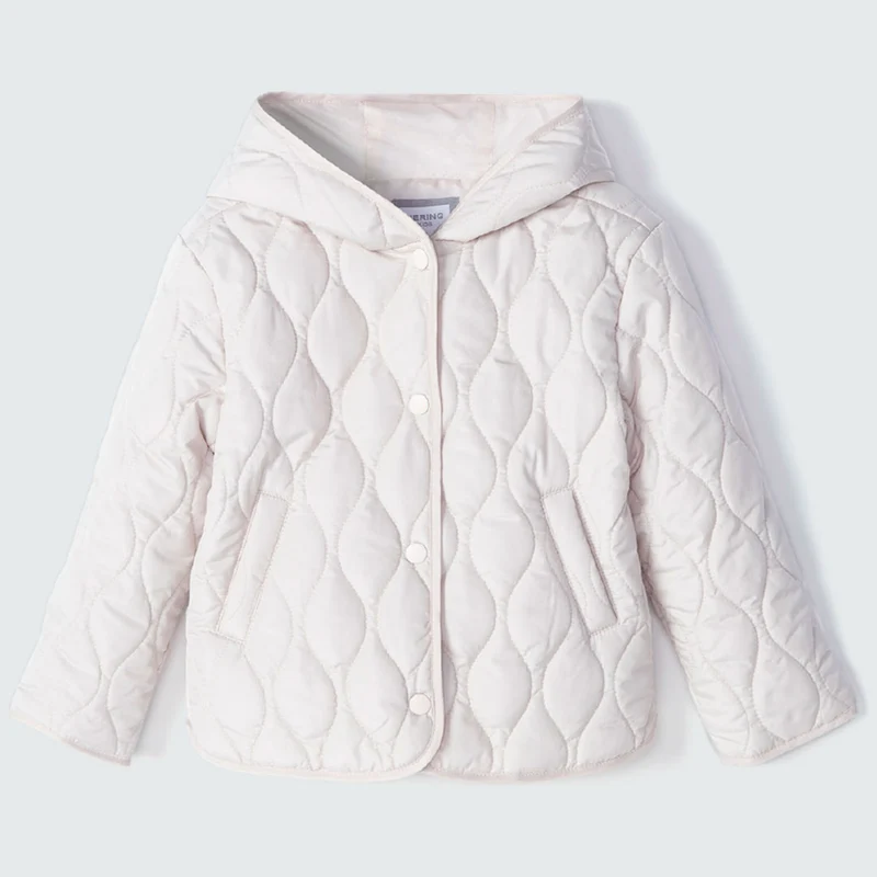 Jaqueta Puffer com Capuz Off White Hering Infantil - Feminina 02 / Menina