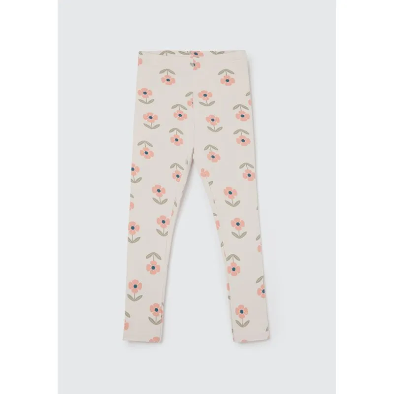 Calça Legging Infantil Menina Estampada - Bege 008