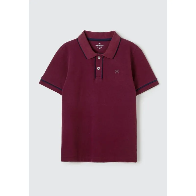 Camisa Polo Básica Infantil Menino De Algodão Com Bordado Hering Kids - Vermelho 010