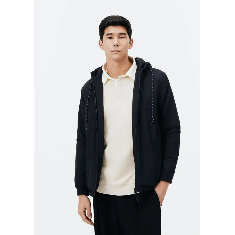 Jaqueta Masculina Corta Vento Com Capuz - Preto XG