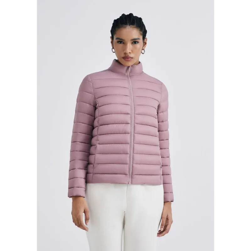 Jaqueta Básica Feminina Puffer Matelassê - Rosa P
