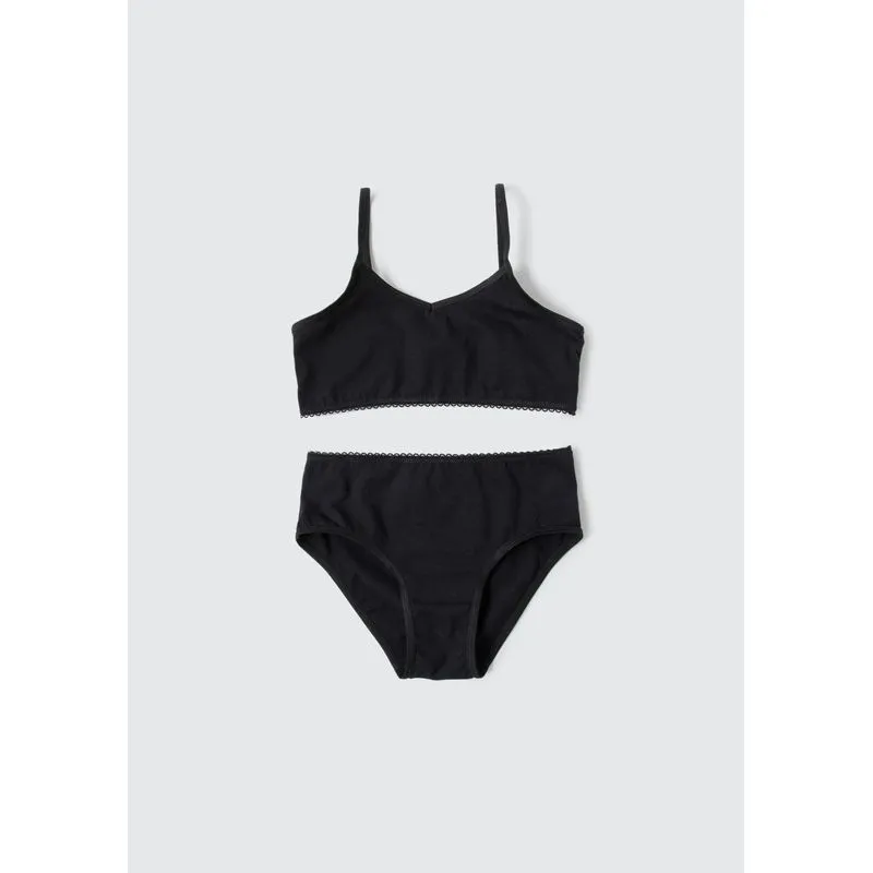 Conjunto Infantil Menina Calcinha e Top - Preto 012
