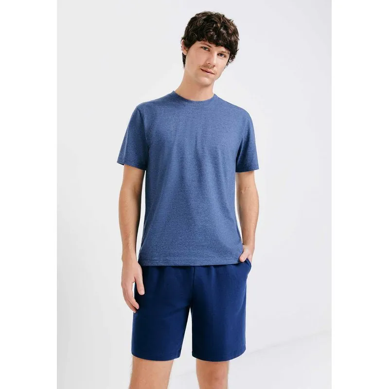 Pijama Curto Masculino Comfort - Azul M