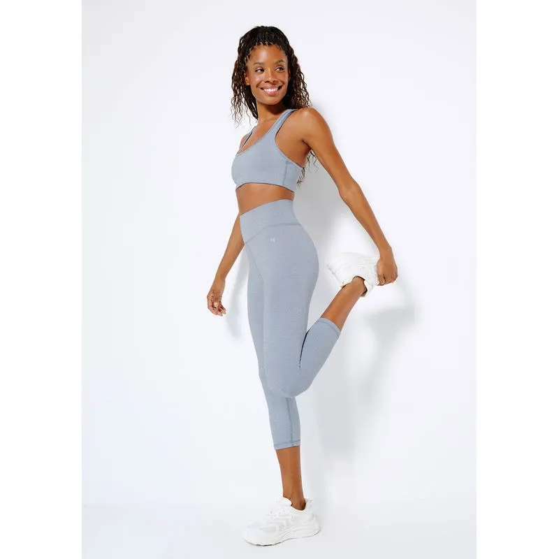 Calça Legging Esportiva Feminina Com Secagem Rápida - Cinza XG