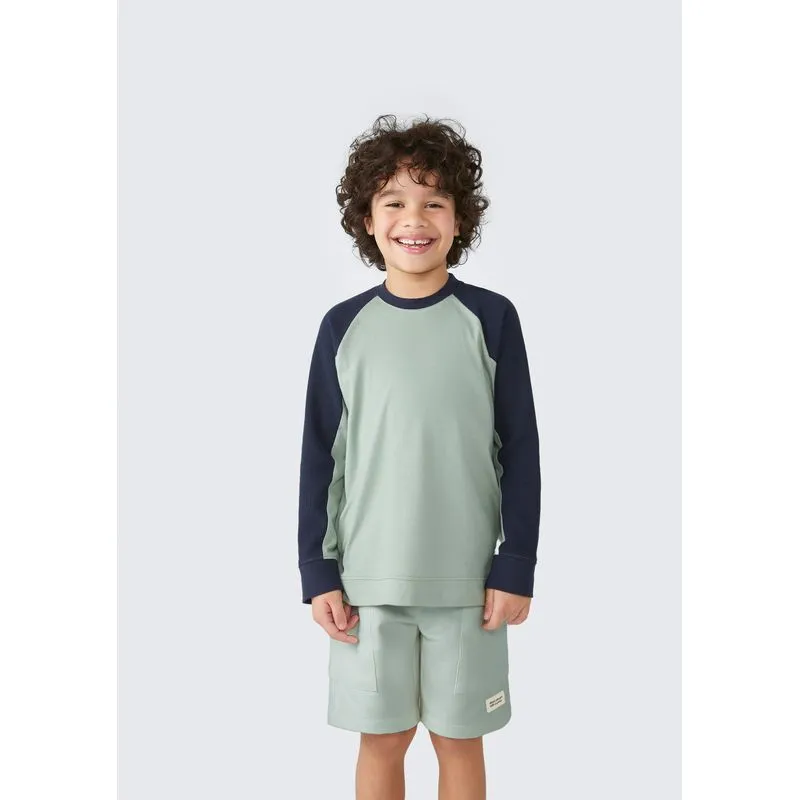 Camiseta Infantil Menino Manga Longa Regular - Verde 006