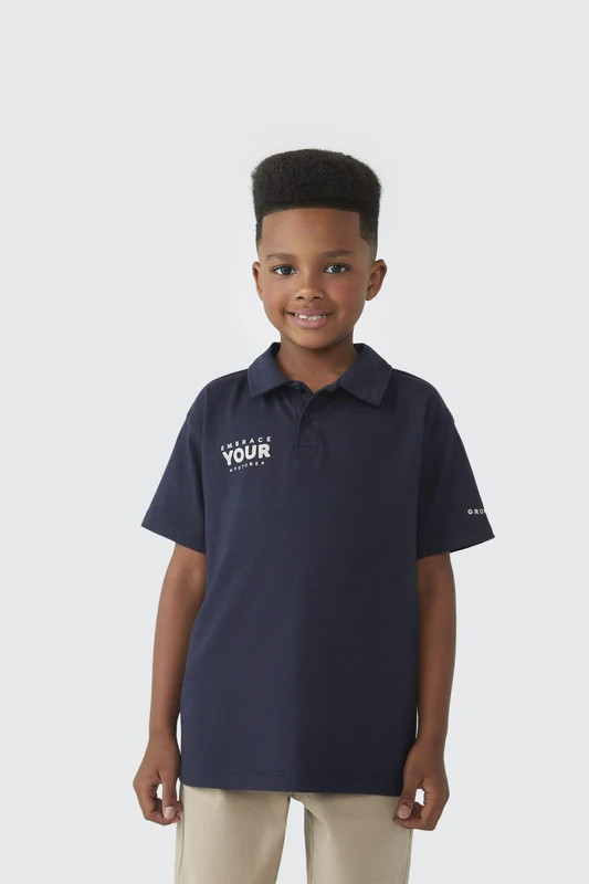 Camiseta Polo Marinho Estampa Hering Infantil - Masculina 12 / Menino