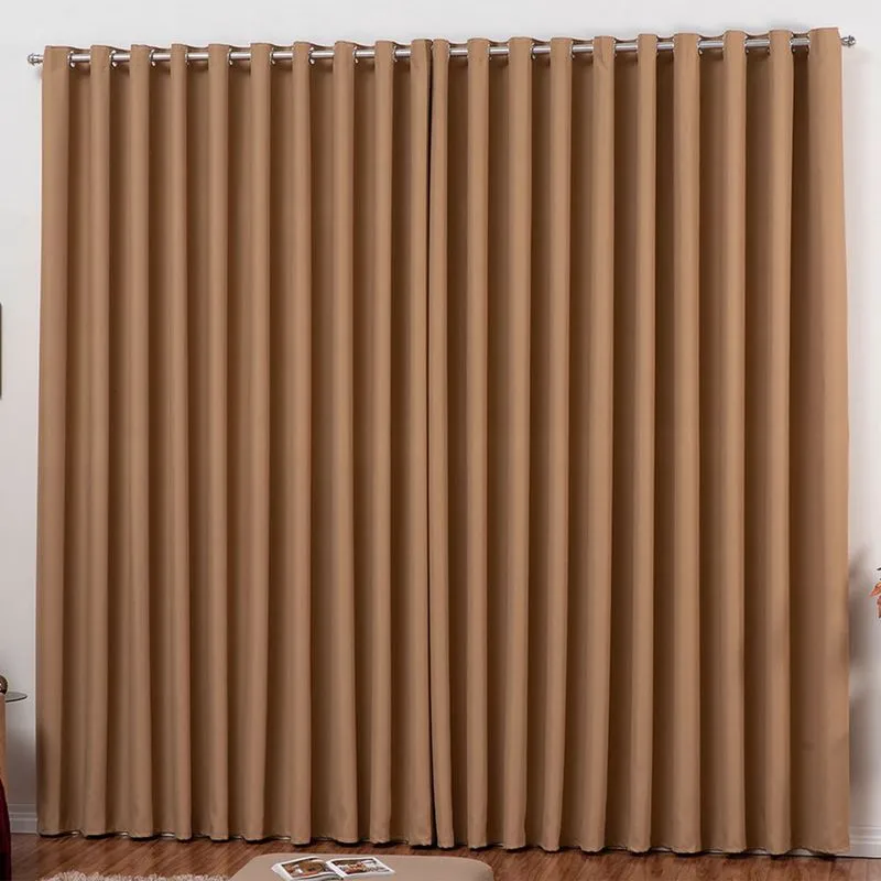 Cortina Blecaute de Tecido Cáqui 2,70m x 1,80m para Varão de até 2 Metros Simples