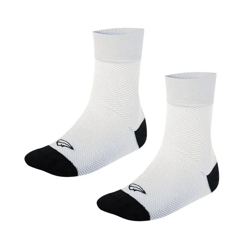 Meia ciclismo Mauro Ribeiro Carbon Reflex refletiva noturna Branco