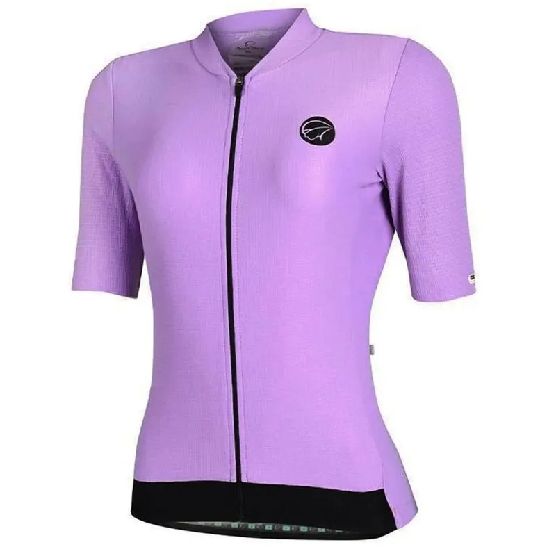 Camiseta Feminina de Ciclismo Fiber Mauro Ribeiro Lilas - GG