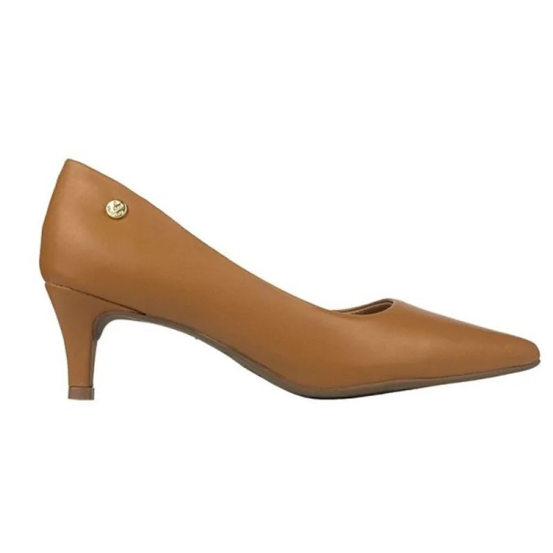 Sapato Scarpin Via Uno Bico Fino Salto Médio 37 / Caramelo